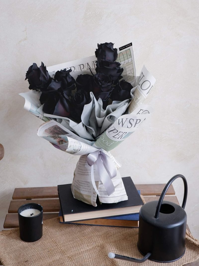 Premium Black Roses Bouquet – alternate view