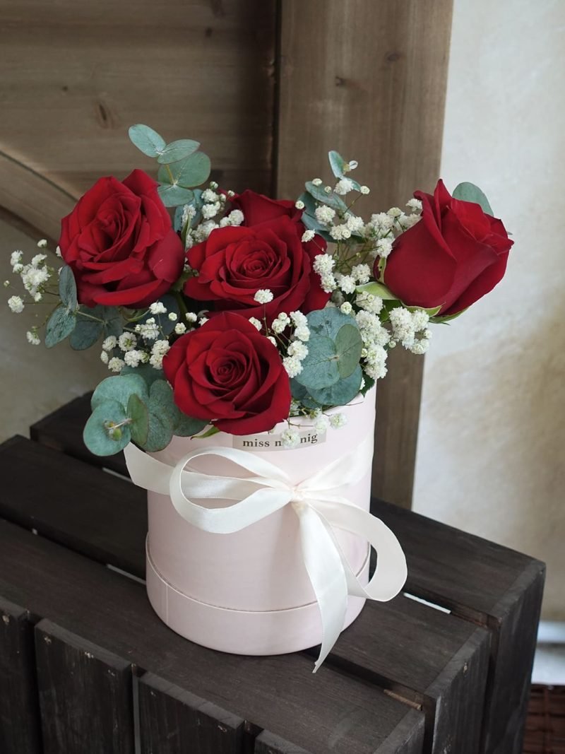 Red Roses Flower Box – alternate view