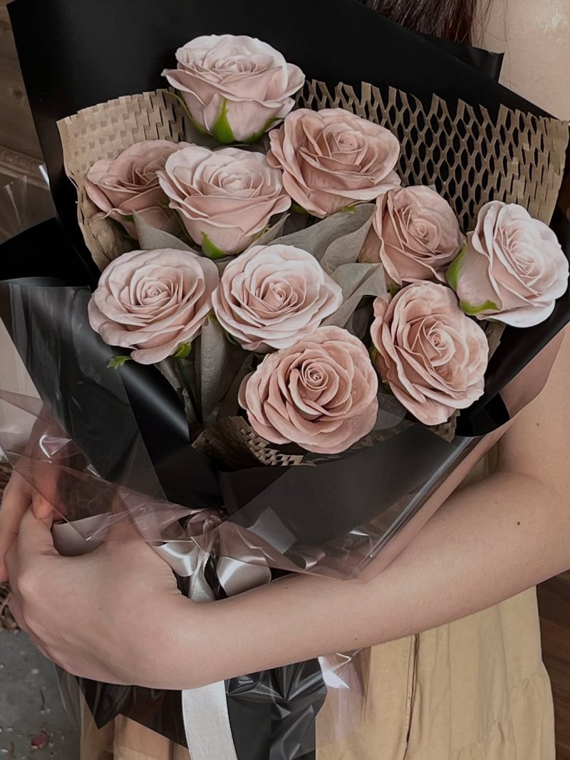 Cappuccino Soap Roses – alternate view