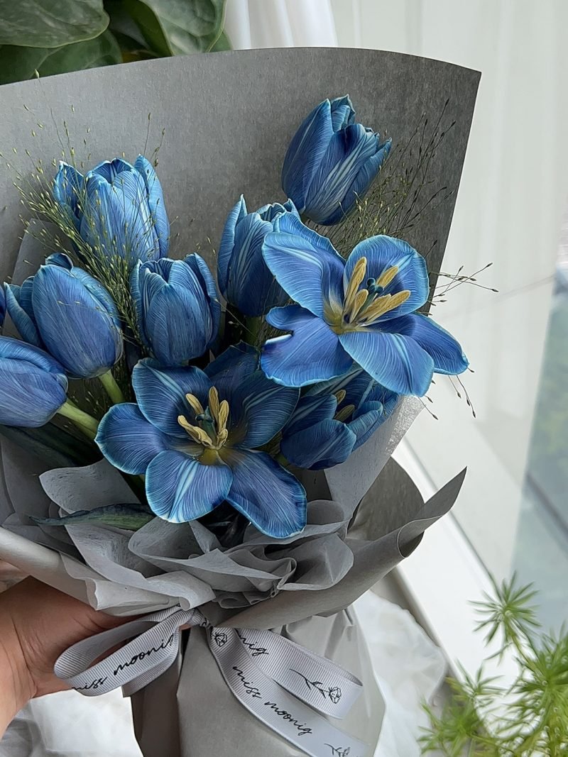 Premium Blue Tulips – alternate view