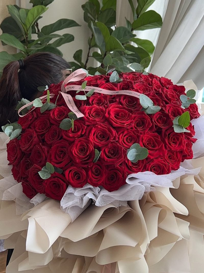 Premium 99 stalks Red Roses – alternate view