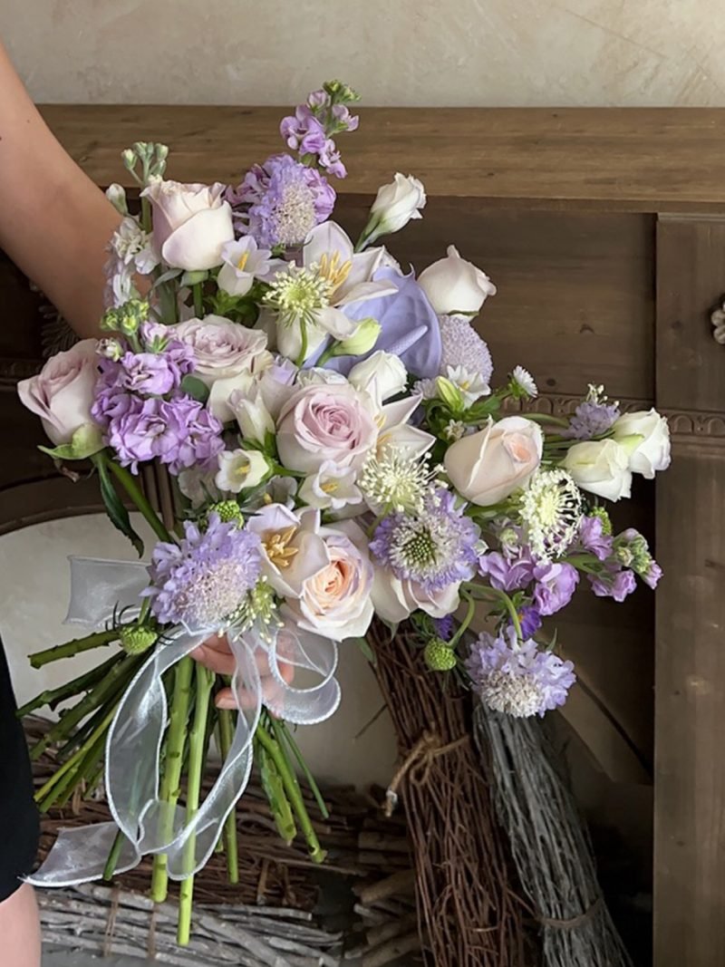 Sweet Lilac Theme Bridal Bouquet – alternate view