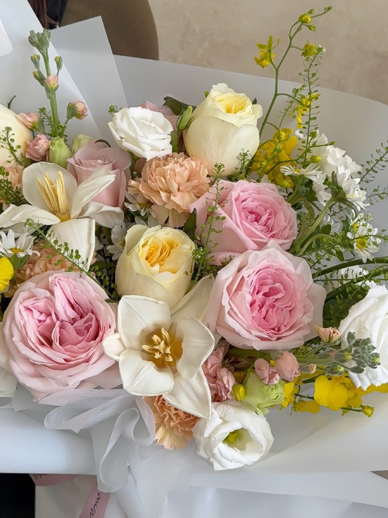 Pink Buttercup Bouquet – alternate view