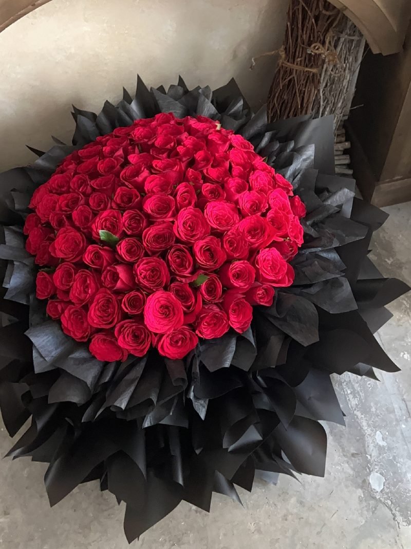 99 Stalks Standard Red roses – alternate view