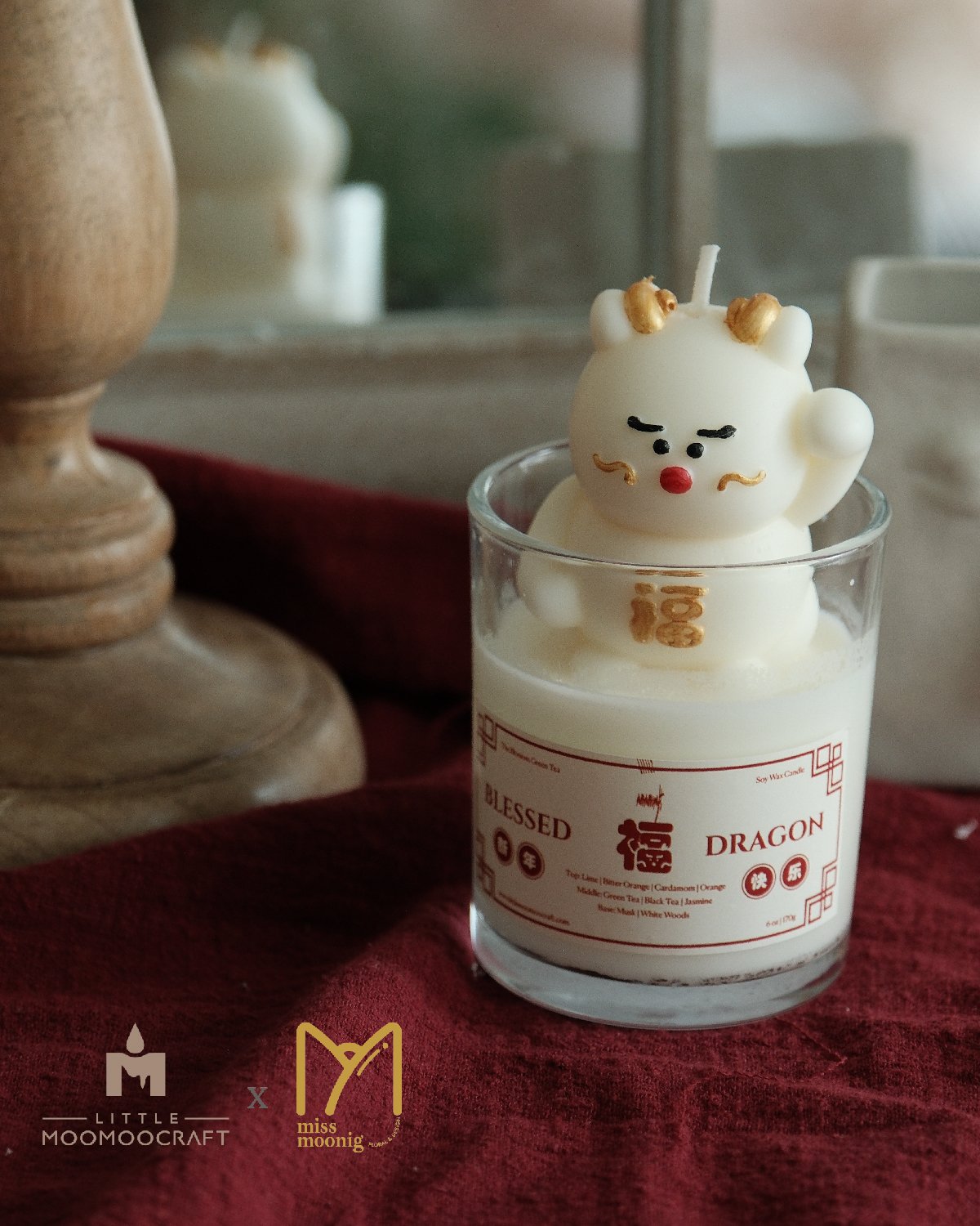 Blessed Dragon Glass Candle