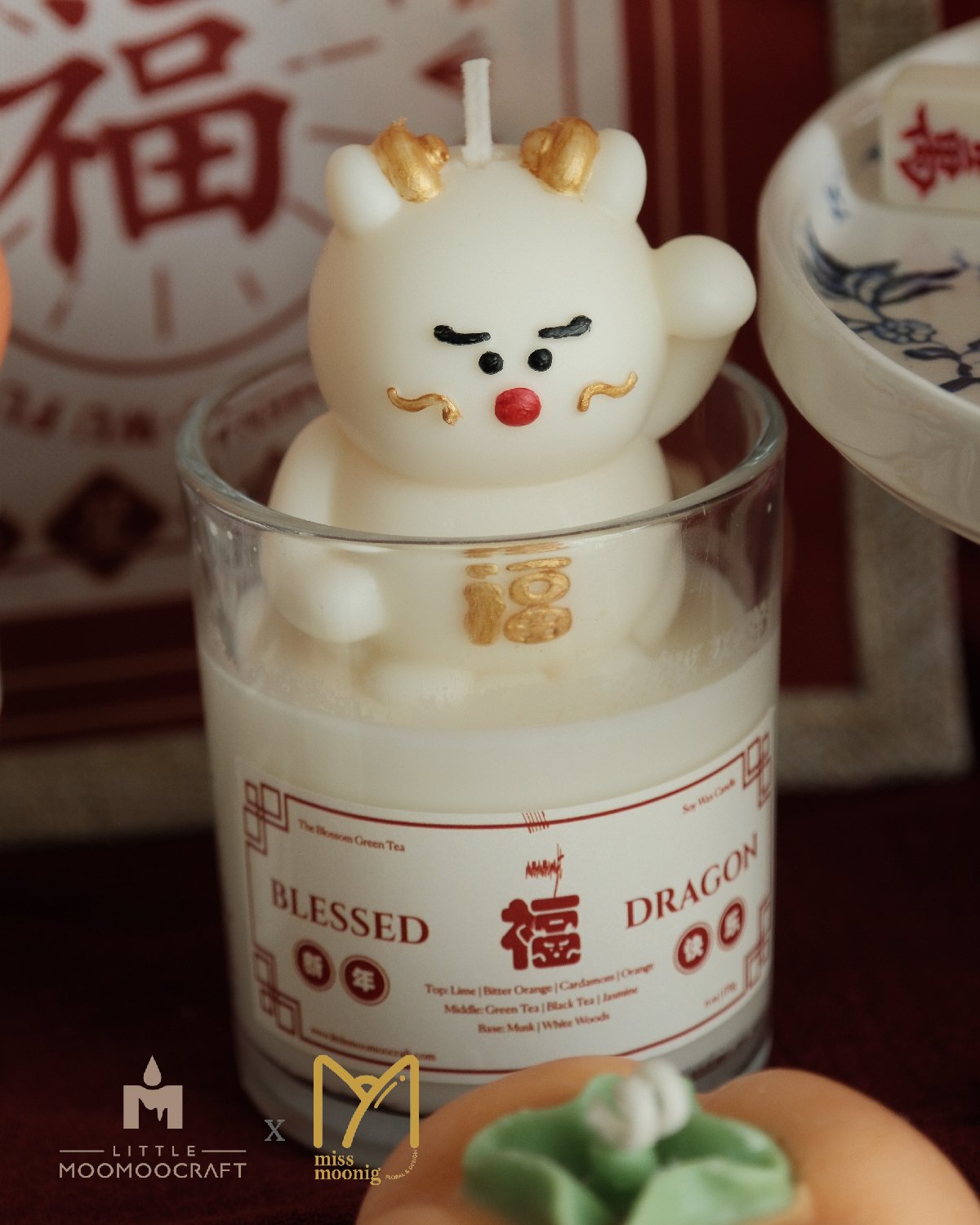 Blessed Dragon Glass Candle