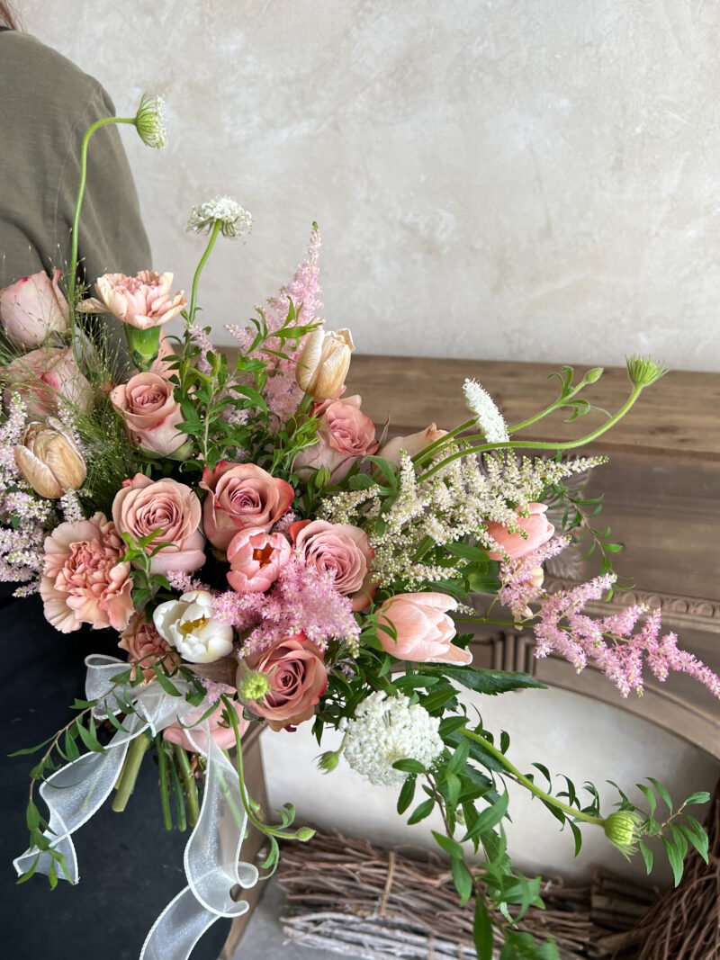 Dusty Rose Charm  Bridal Bouquet