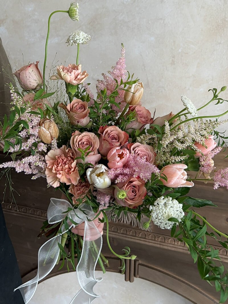 Dusty Rose Charm  Bridal Bouquet – alternate view