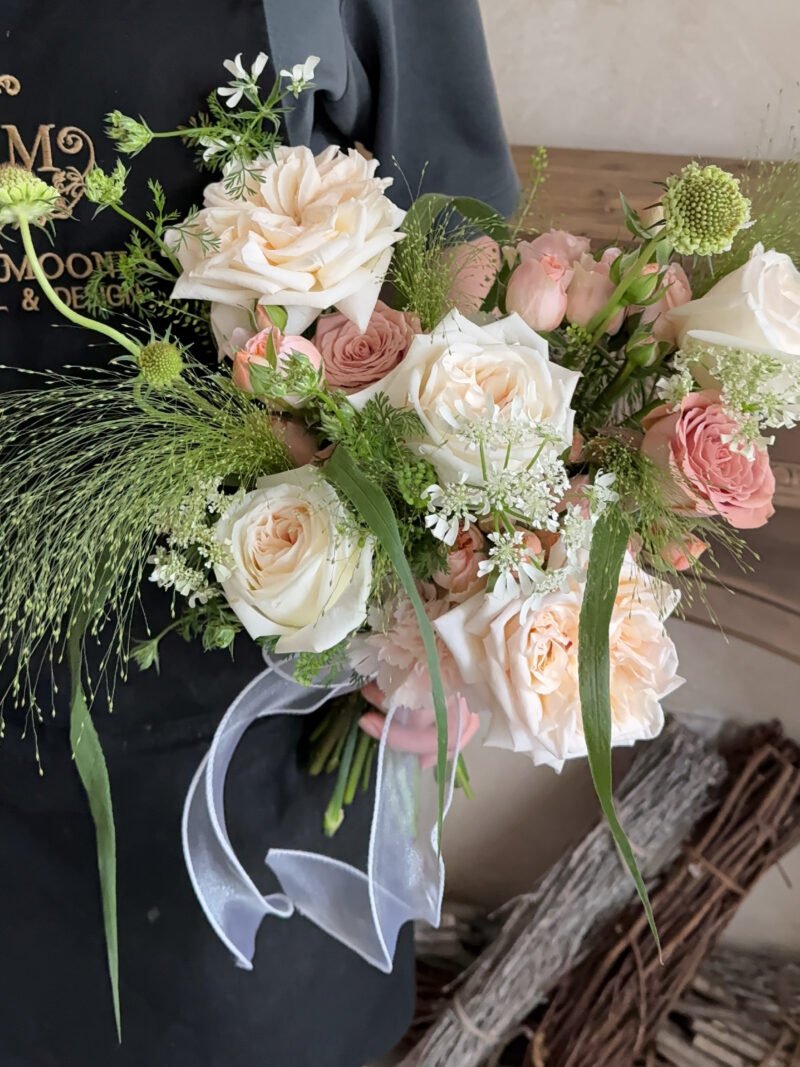 Cream Lychee Bridal Bouquet – alternate view