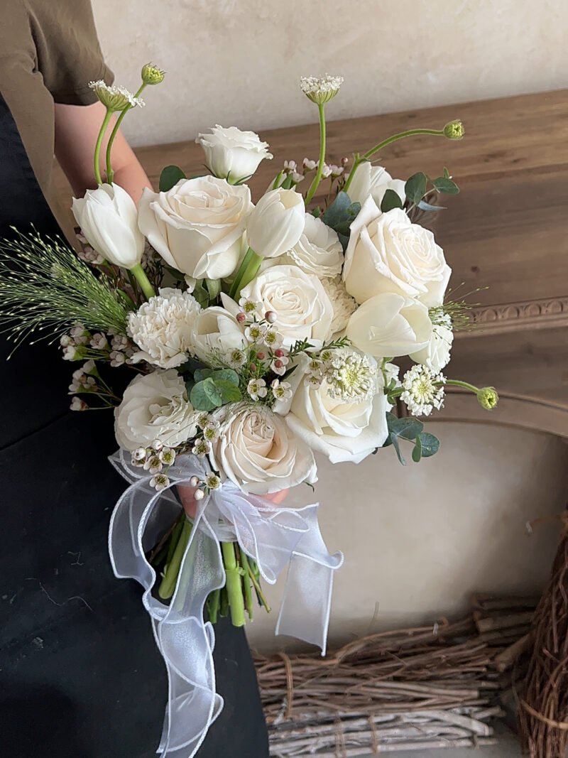 Beautiful In White Bridal Bouquet – alternate view