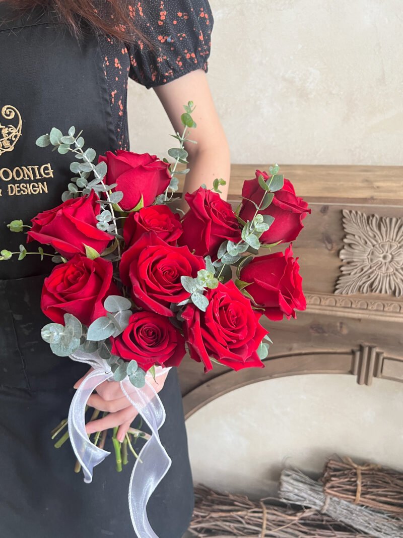 Classic Red Roses Bridal Bouquet