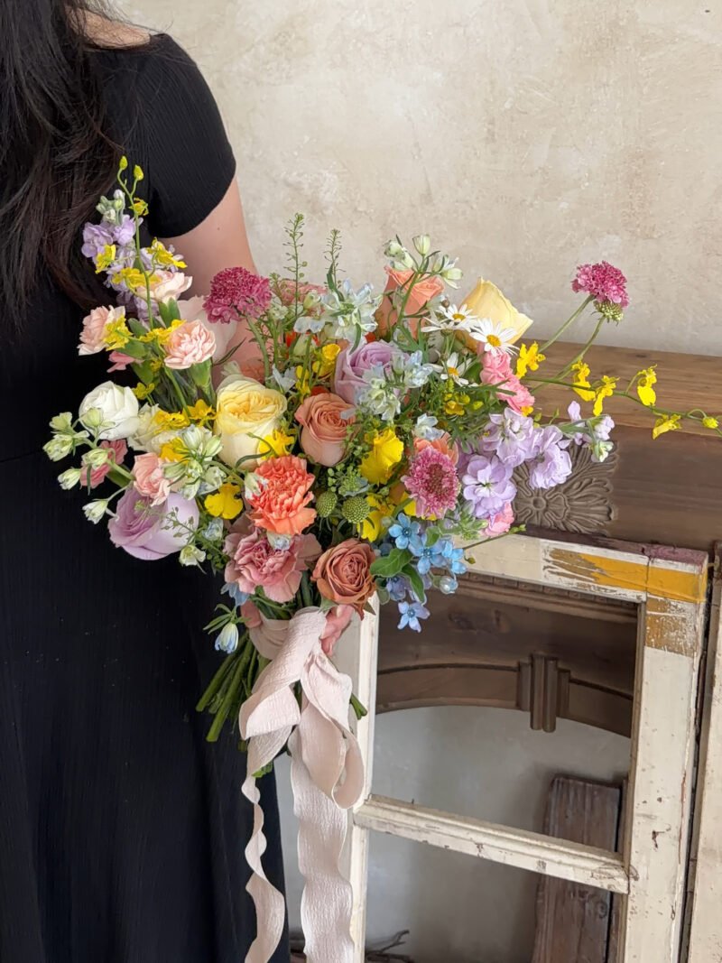 Blooming Joy – Colourful Garden Style Bridal Bouquet – alternate view