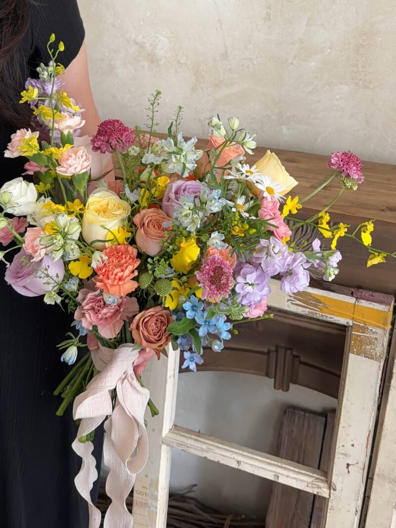 Blooming Joy – Colourful Garden Style Bridal Bouquet