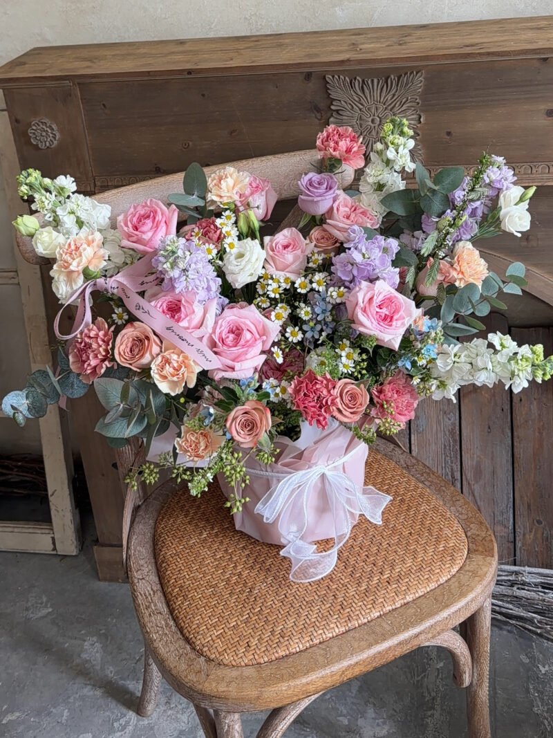 Petal Dreams – Pink Garden Style Flower Box – alternate view