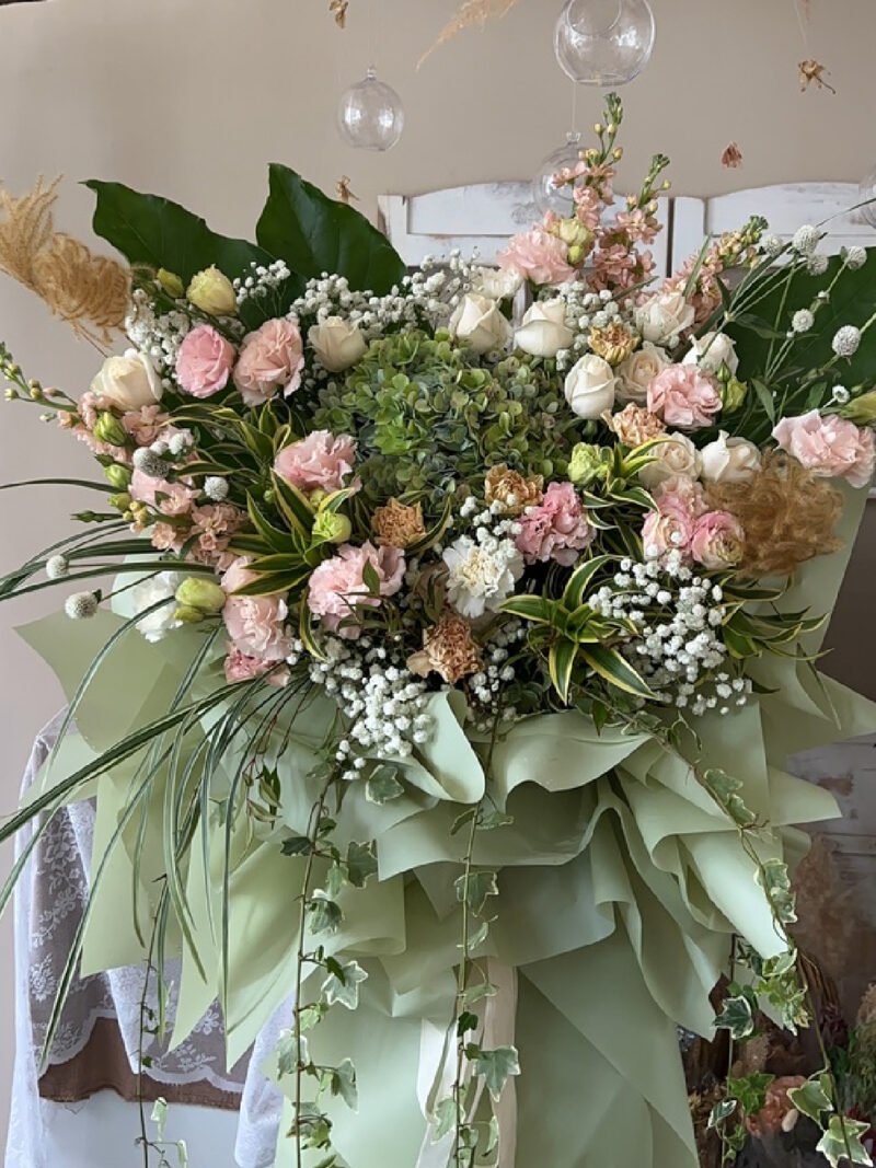 Radiant Beginnings – Pastel Grand Opening Flower Stand – alternate view