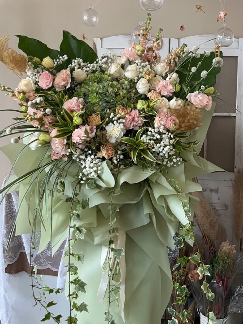 Radiant Beginnings – Pastel Grand Opening Flower Stand