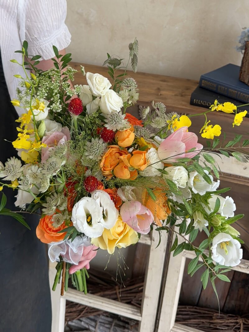 Summer Garden – Colourful Garden Style Bridal Bouquet – alternate view